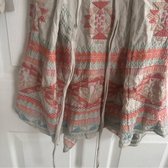 Johnny Was JW Los Angeles Cotton Embroidered Cardigan Kimono pockets medium - Picture 6 of 8